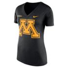 Women's Nike Minnesota Golden Gophers Striped Bar Tee, Size: Medium, Black