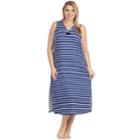 Plus Size Cuddl Duds Weekend Getaway Pajama Maxi Dress, Women's, Size: 2xl, Dark Blue