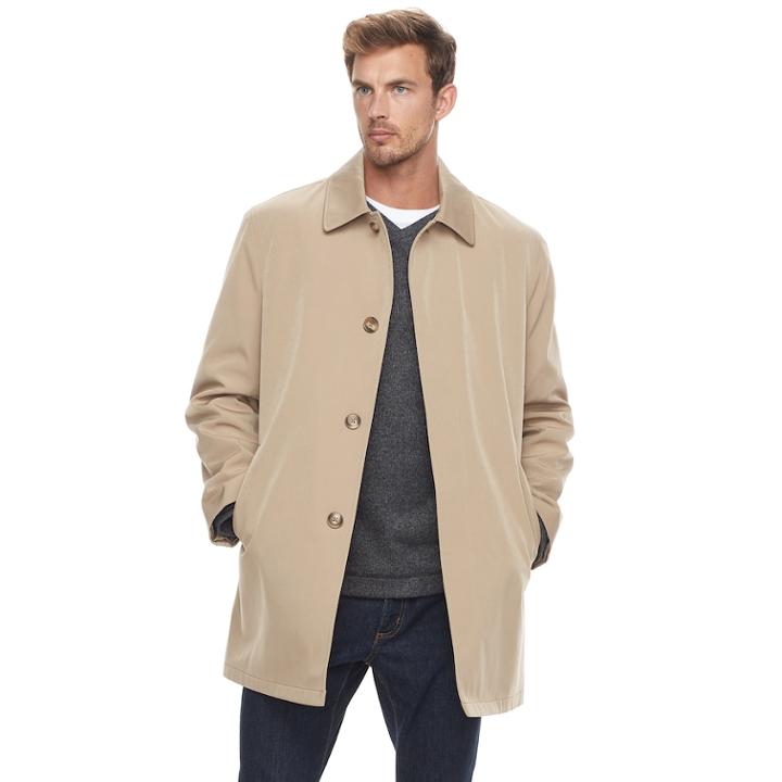 Men's Ike Behar Classic-fit Rain Jacket, Size: Xxl, Lt Beige