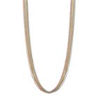 Sterling Silver Tri-tone Multistrand Chain Necklace - 18-in, Women's, Size: 18, Multicolor