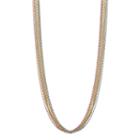Sterling Silver Tri-tone Multistrand Chain Necklace - 18-in, Women's, Size: 18, Multicolor