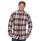 Big & Tall Sonoma Goods For Life&trade; Slim-fit Supersoft Flannel Button-down Shirt, Men's, Size: 4xl Tall, Dark Pink