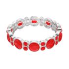Napier Circle Stretch Bracelet, Women's, Red