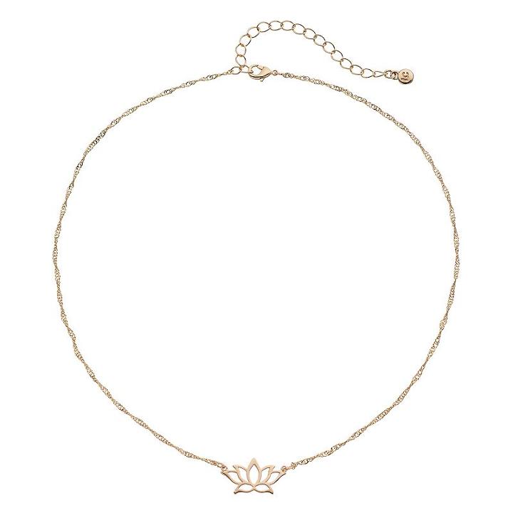 Lc Lauren Conrad Lotus Flower Necklace, Women's, Gold