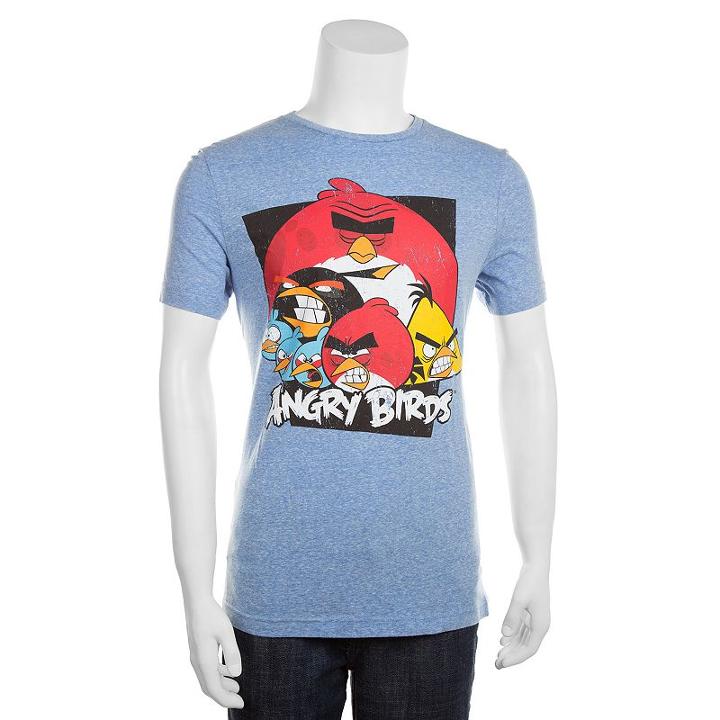 Big & Tall Angry Birds Tee, Men's, Size: 4xb, Med Blue