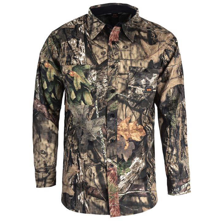 Men's Walls Hunting Cape Back Long Sleeve Shirt, Size: Medium, Mossy Country