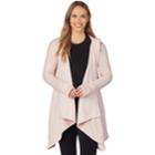 Women's Cuddl Duds Fleece Hooded Wrap Cardigan, Size: S-m, Orange