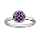 Stacks And Stones Sterling Silver Amethyst Cluster Stack Ring, Women's, Size: 8, Purple