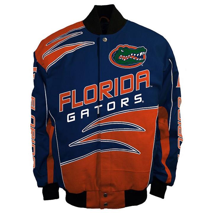 Men's Franchise Club Florida Gators Shred Twill Jacket, Size: Small, Blue