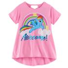 Girls 7-16 My Little Pony Rainbow Dash Awesome Tee, Size: Large, Pink