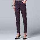 Women's Simply Vera Vera Wang Skinny Jeans, Size: 2, Drk Purple