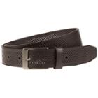 Men's Lee Perforated Belt, Size: 32, Brown