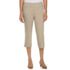 Women's Dana Buchman Pull-on Capris, Size: Medium, Med Beige