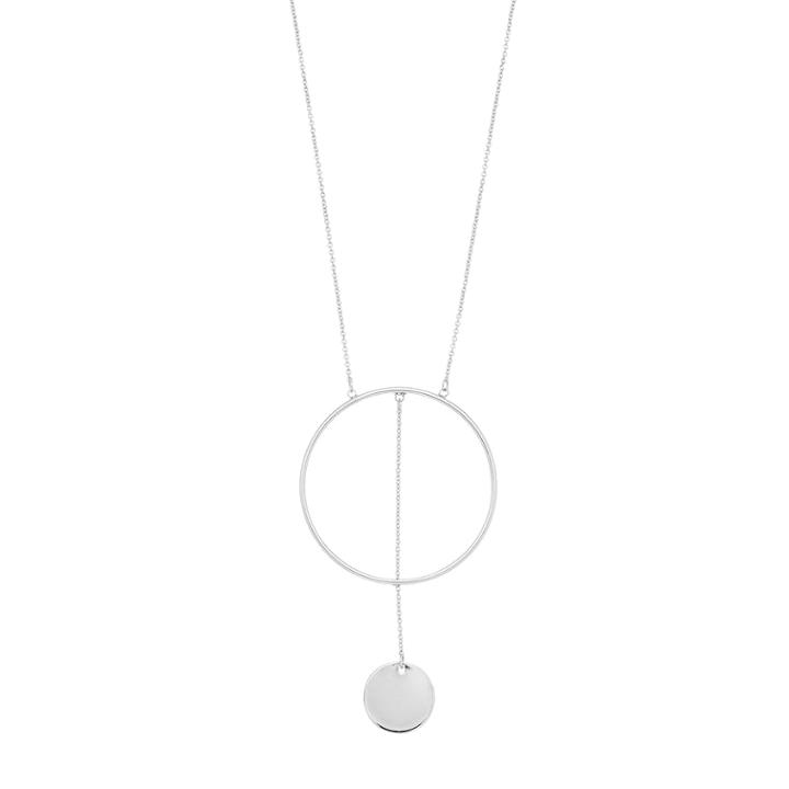 Simply Vera Vera Wang Silver Tone Circle Pendant Necklace, Women's