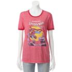 Marvel, Juniors' The Amazing Spider-man Ringer Graphic Tee, Girl's, Size: Xl, Red