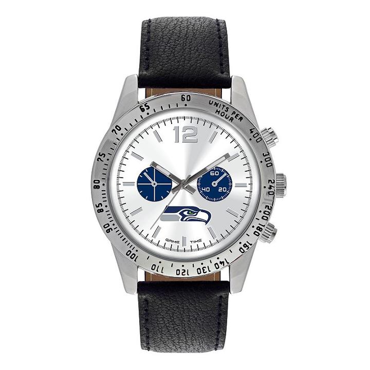 Men's Game Time Seattle Seahawks Letterman Watch, Black