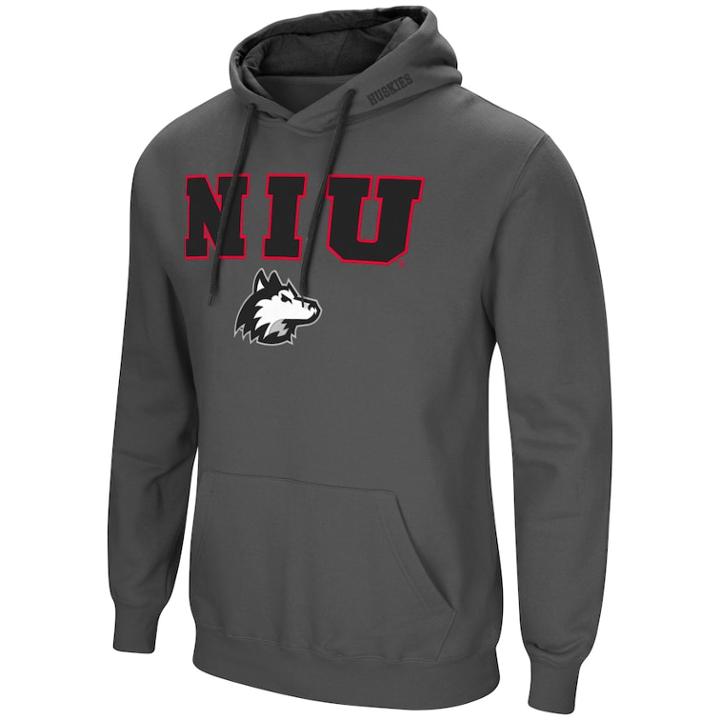 Men's Northern Illinois Huskies Pullover Fleece Hoodie, Size: Small, Silver