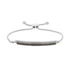 Sterling Silver 1/4 Carat T.w. Black & White Diamond Bolo Bracelet, Women's