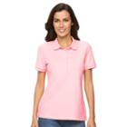 Women's Croft & Barrow&reg; Classic Solid Polo, Size: Large, Brt Pink