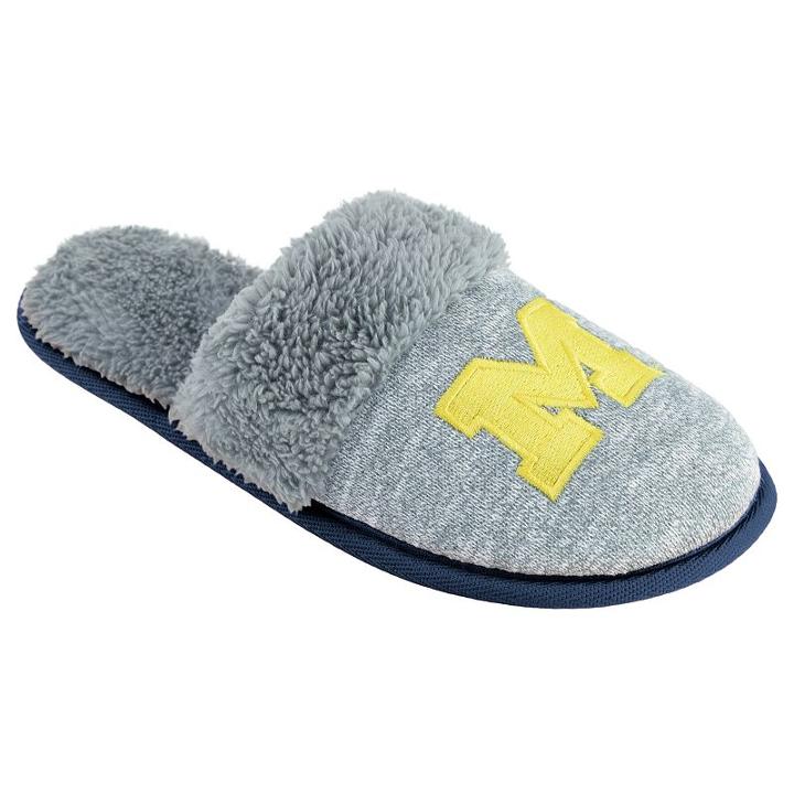 Women's Michigan Wolverines Sherpa-lined Clog Slippers, Size: Xl, Grey