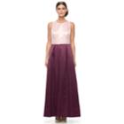 Chaya Colorblock Pleated Evening Gown, Size: 2, Dark Red