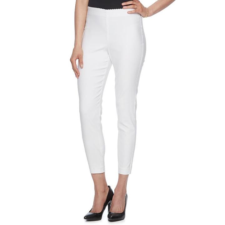 Women's Elle™ Pull-on Ankle Dress Pants, Size: Xs, White