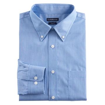 Men's Croft & Barrow&reg; Classic-fit Easy Care Button-down Collar Dress Shirt, Size: 14.5-32/33, Blue (navy)