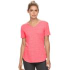 Women's Tek Gear&reg; Easy Nep V-neck Yoga Tee, Size: Xl, Brt Pink