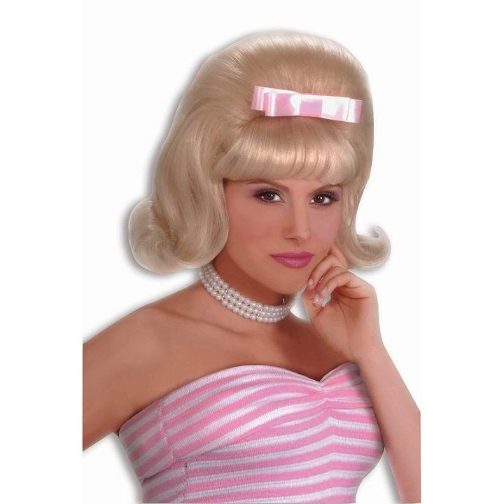 Adult 50's Bouffant Hairstyle Costume Wig, Women's, Yellow