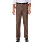 Big & Tall Haggar&reg; Cool 18&reg; Classic-fit Flat-front No-iron Expandable Waist Pants, Men's, Size: 50x34, Med Brown
