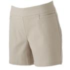 Women's Dana Buchman Pull-on Shorts, Size: Medium, Lt Brown