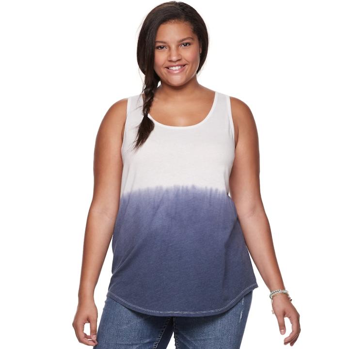 Juniors' Plus Size So&reg; Racerback Ringer Tank, Teens, Size: 2xl, White