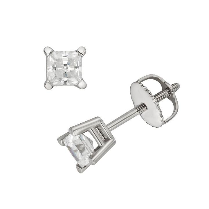 18k White Gold 1/2-ct. T.w. Ideal-cut Igl Certified Diamond Stud Earrings, Women's