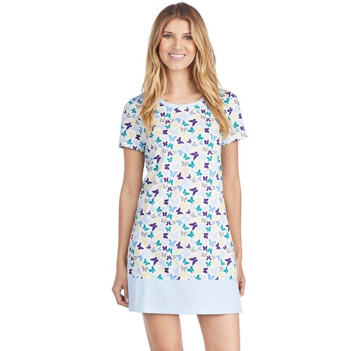 Women's Jockey Pajamas: Butterfly Graphic Sleep Shirt, Size: Xl, Lt Beige