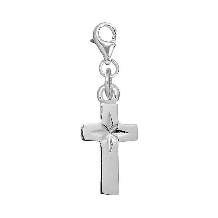 Individuality Beads Sterling Silver Cross Charm, Women's