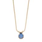 Lc Lauren Conrad Blue Hexagon Pendant Choker Necklace, Women's