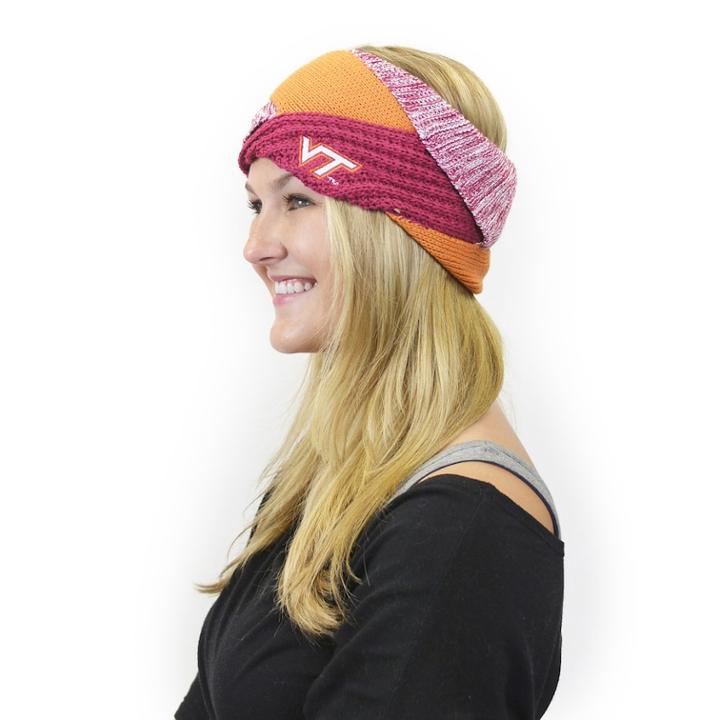 Women's Zoozatz Virginia Tech Hokies Criss-cross Headband, Multicolor