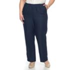 Plus Size Alfred Dunner Studio Pull-on Pants, Women's, Size: 18 - Regular, Blue (navy)