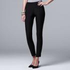 Women's Simply Vera Vera Wang Modern Fit Skinny Ankle Pants, Size: Xs Short, Black