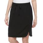 Women's Croft & Barrow&reg; Crepe Skirt, Size: Large, Black