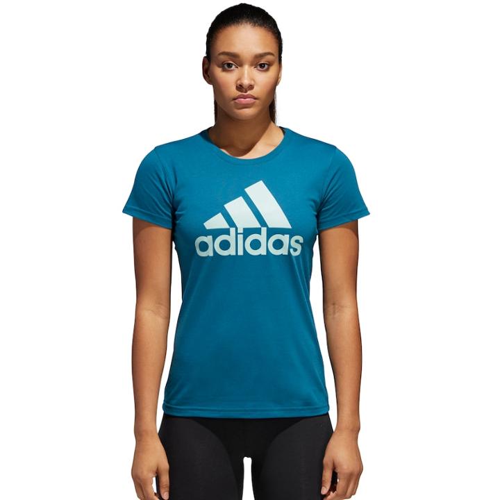 Women's Adidas Classic Logo Tee, Size: Large, Blue