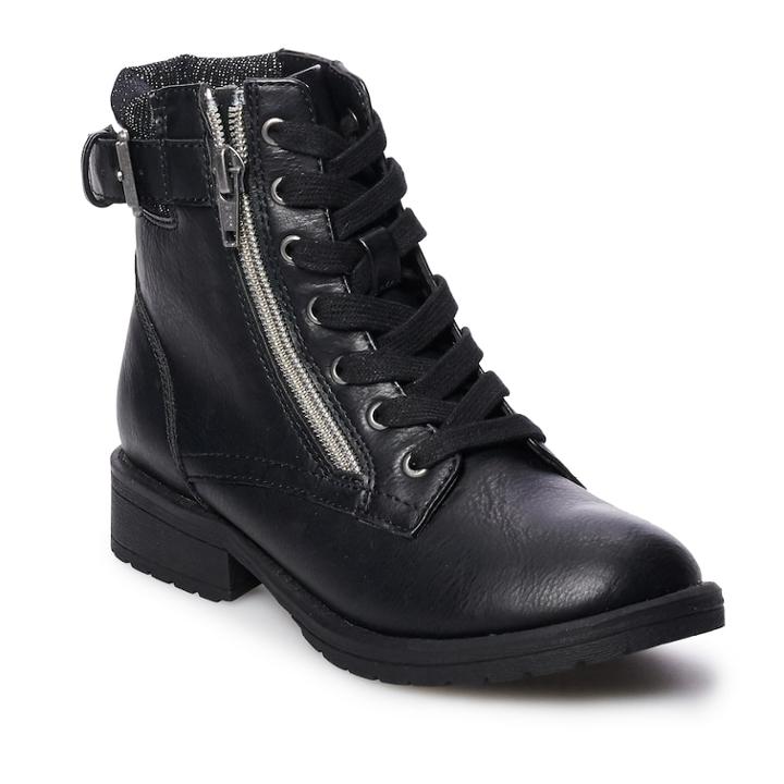 So&reg; Albert Girls' Boots, Size: 3, Black