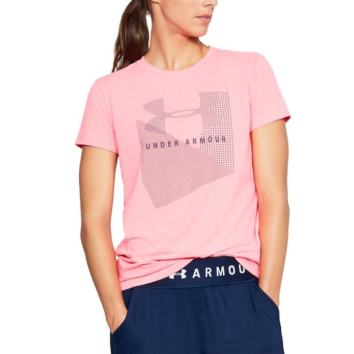 Women's Under Armour Sportstyle Logo Crew Graphic Tee, Size: Medium, Med Orange