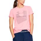 Women's Under Armour Sportstyle Logo Crew Graphic Tee, Size: Medium, Med Orange