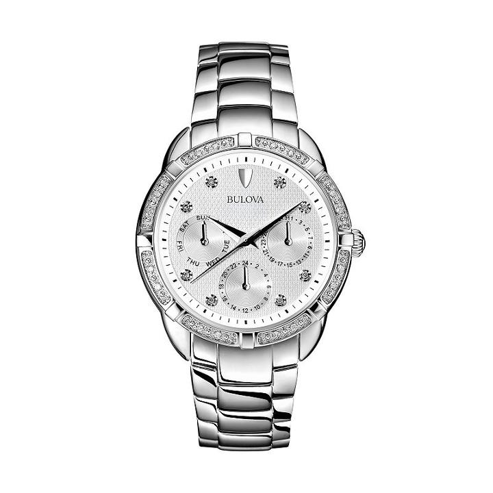 Bulova Women's Maribor Diamond Stainless Steel Watch - 96r195, Grey