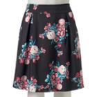 Juniors' Plus Size Heartsoul Pleated Floral Skirt, Girl's, Size: 2xl, Grey (charcoal)