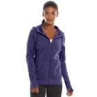 Women's Tek Gear&reg; Full-zip Fleece Hoodie, Size: Small, Drk Purple
