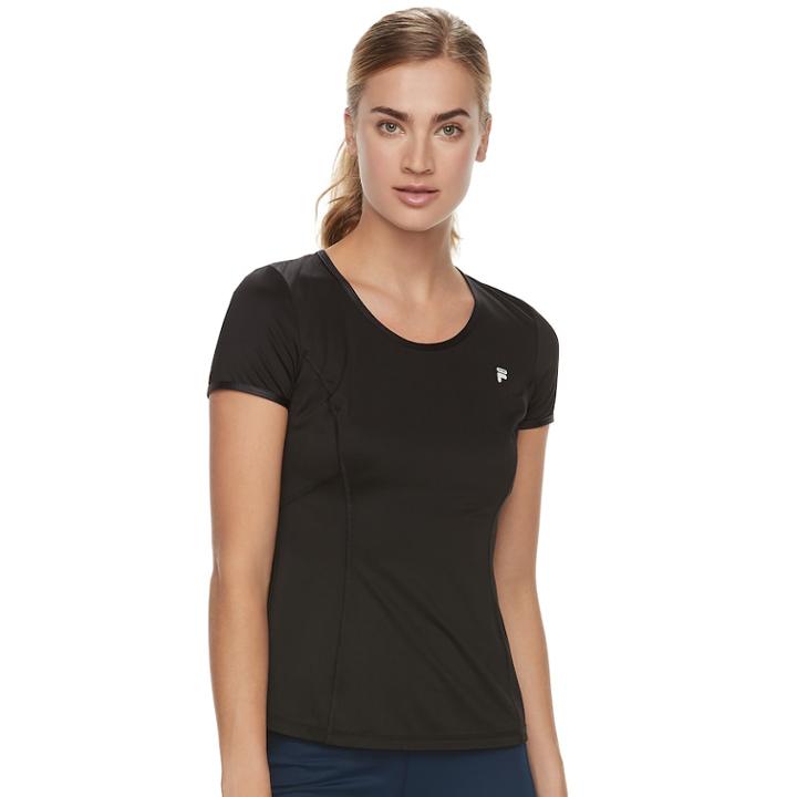 Women's Fila Sport&reg; Cross Back Short Sleeve Tee, Size: Medium, Black