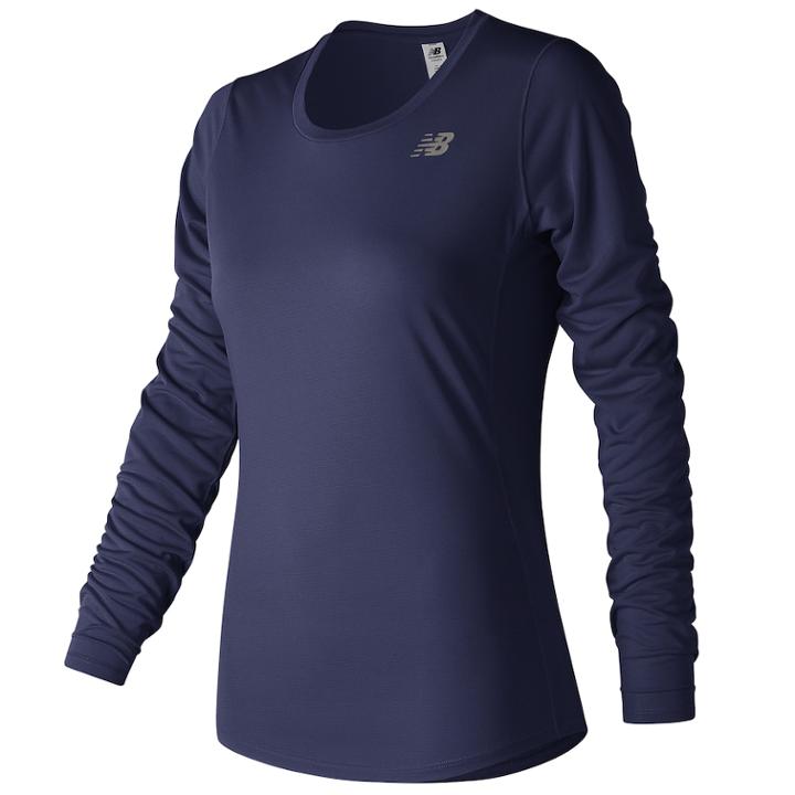 Women's New Balance Accelerate Long Sleeves Top, Size: Medium, Blue