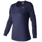 Women's New Balance Accelerate Long Sleeves Top, Size: Medium, Blue